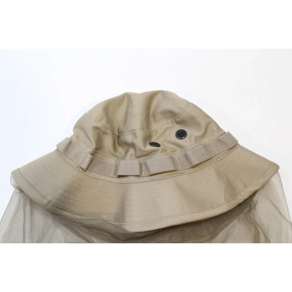 Military Hat Sun Hot Weather Type II MIL-TYPE-J-44320 Tan Khaki W / Mosquito Net